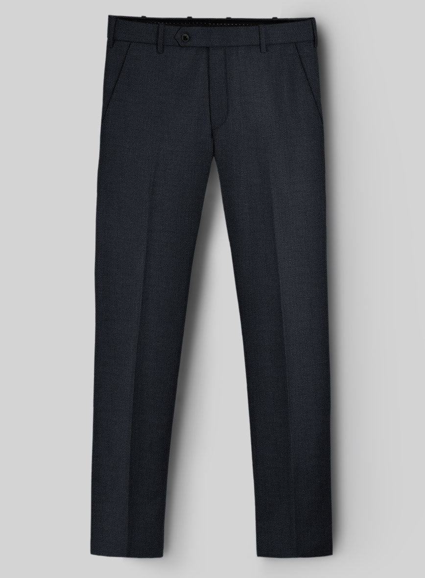 Hardy Minnis Dark Blue Birdseye Wool Pants - StudioSuits