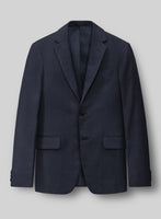 Hardy Minnis Dark Blue Glen Wool Jacket - StudioSuits