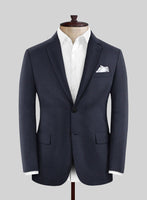 Hardy Minnis Dark Blue Glen Wool Jacket - StudioSuits