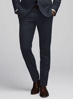 Hardy Minnis Dark Blue Nailhead Wool Pants - StudioSuits