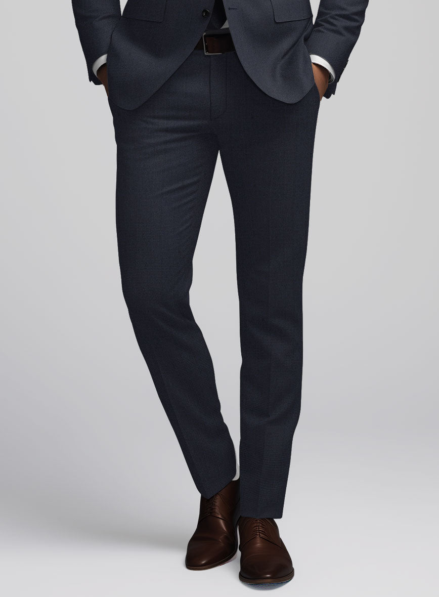 Hardy Minnis Dark Blue Nailhead Wool Suit - StudioSuits