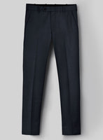 Hardy Minnis Dark Blue Sharkskin Wool Pants - StudioSuits