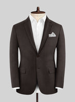 Hardy Minnis Dark Brown Herringbone Wool Suit - StudioSuits