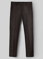 Hardy Minnis Dark Brown Herringbone Wool Suit - StudioSuits