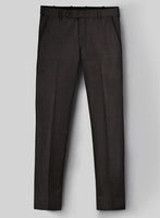 Hardy Minnis Dark Brown Sharkskin Wool Pants - StudioSuits