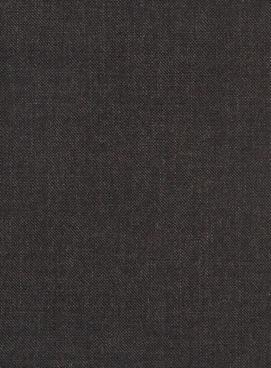 Hardy Minnis Dark Brown Sharkskin Wool Suit - StudioSuits