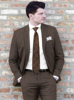 Hardy Minnis Dark Brown Twill Wool Jacket - StudioSuits