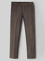 Hardy Minnis Dark Brown Twill Wool Pants - StudioSuits