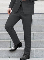 Hardy Minnis Dark Gray Glen Wool Pants - StudioSuits