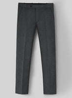 Hardy Minnis Dark Gray Glen Wool Pants - StudioSuits