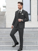 Hardy Minnis Dark Gray Glen Wool Suit - StudioSuits