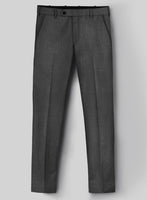 Hardy Minnis Dark Gray Sharkskin Wool Pants - StudioSuits