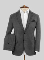 Hardy Minnis Dark Gray Sharkskin Wool Suit - StudioSuits