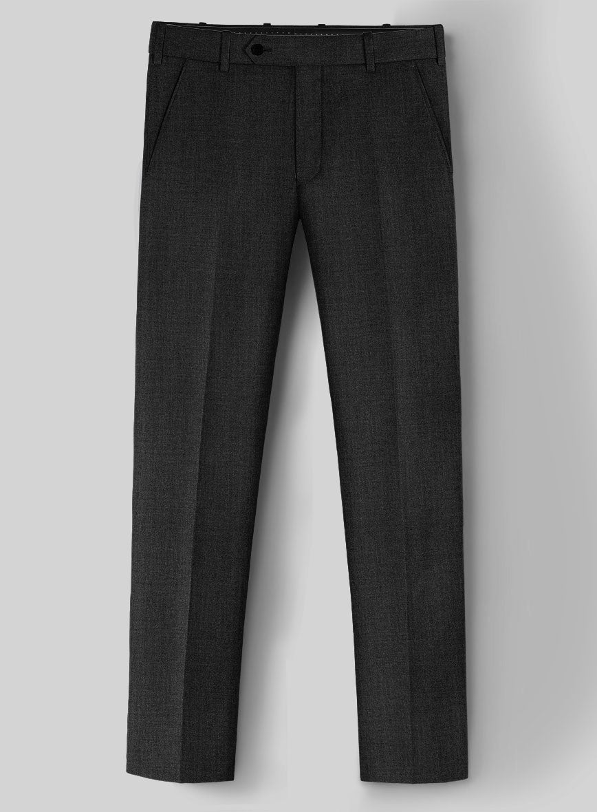 Hardy Minnis Dark Gray Twill Wool Suit - StudioSuits