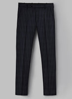 Hardy Minnis Deep Blue Rope Stripe Wool Pants - StudioSuits