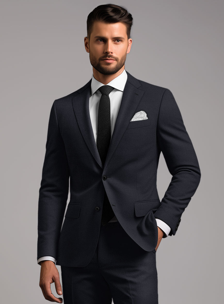 Hardy Minnis Deep Blue Twill Wool Jacket - StudioSuits