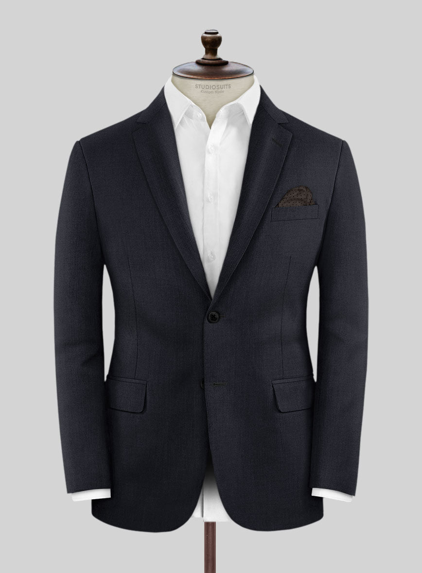 Hardy Minnis Deep Blue Twill Wool Jacket - StudioSuits