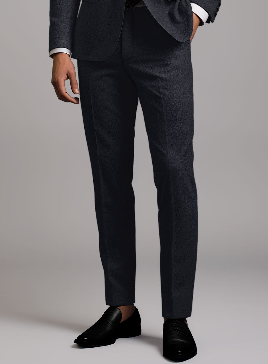 Hardy Minnis Deep Blue Twill Wool Pants - StudioSuits