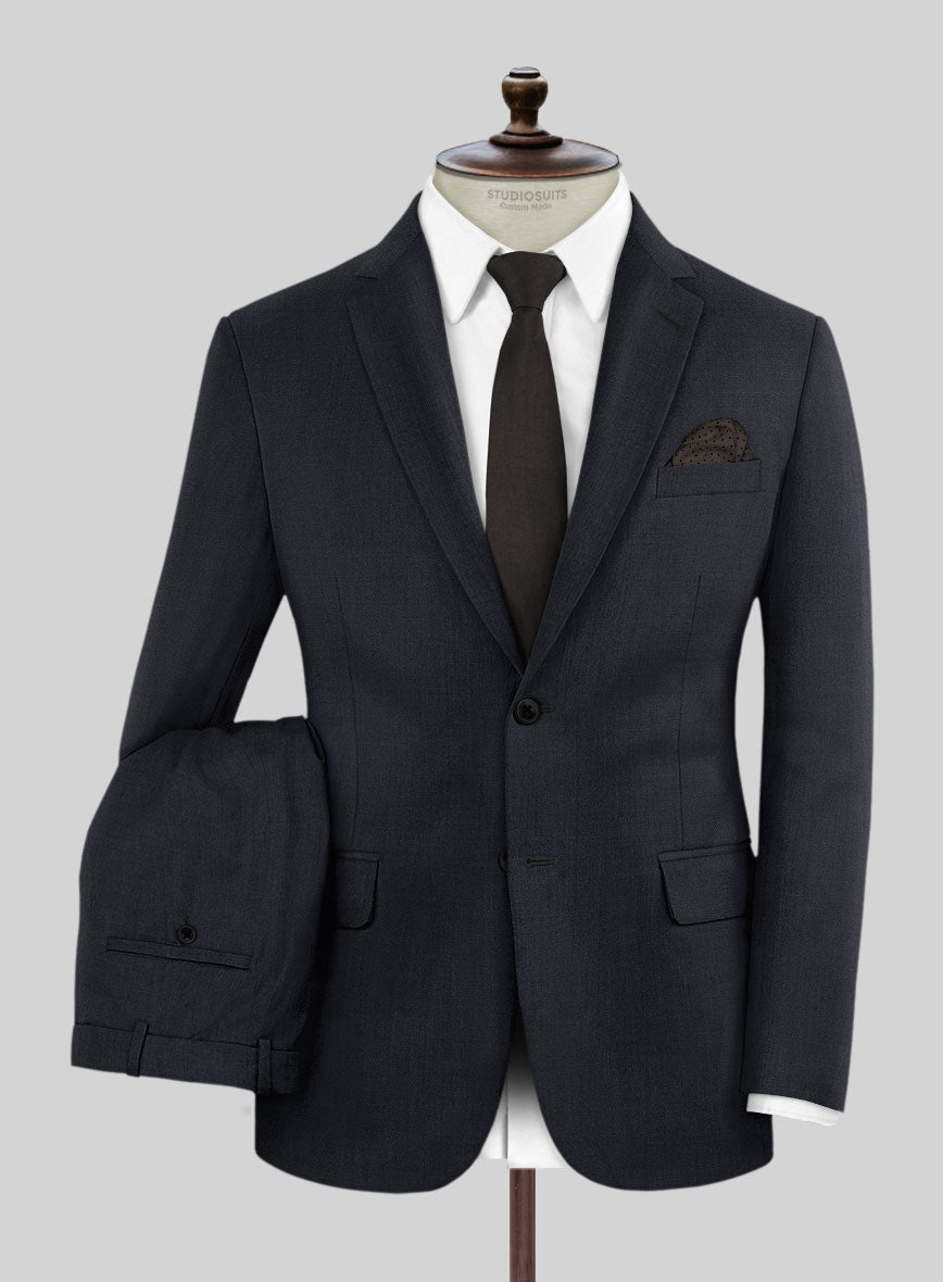 Hardy Minnis Deep Blue Twill Wool Suit - StudioSuits