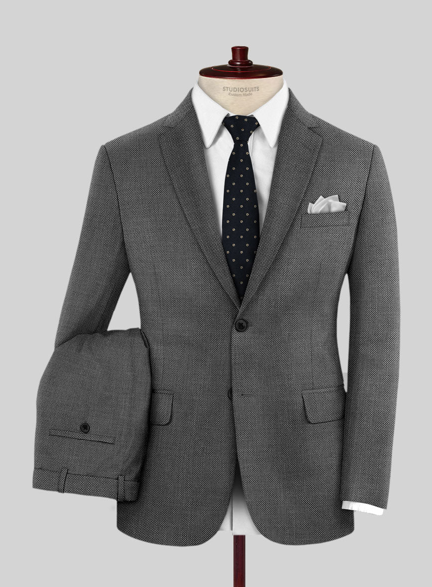 Hardy Minnis Gray Birdseye Wool Suit - StudioSuits