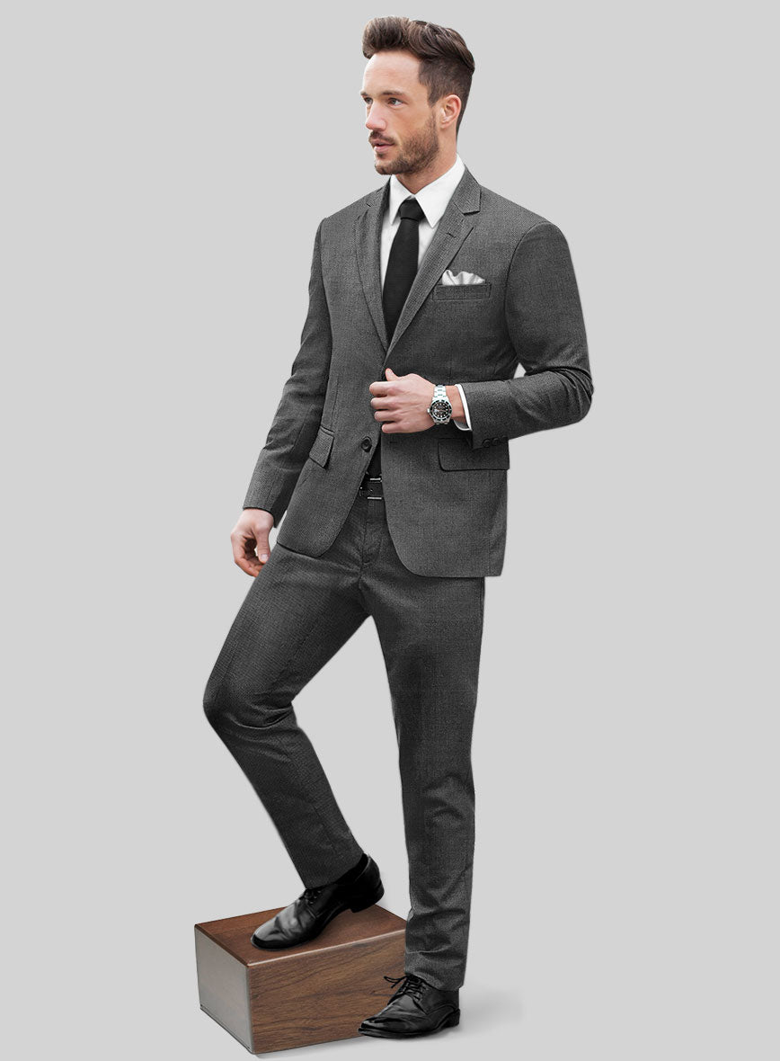 Hardy Minnis Gray Birdseye Wool Suit - StudioSuits