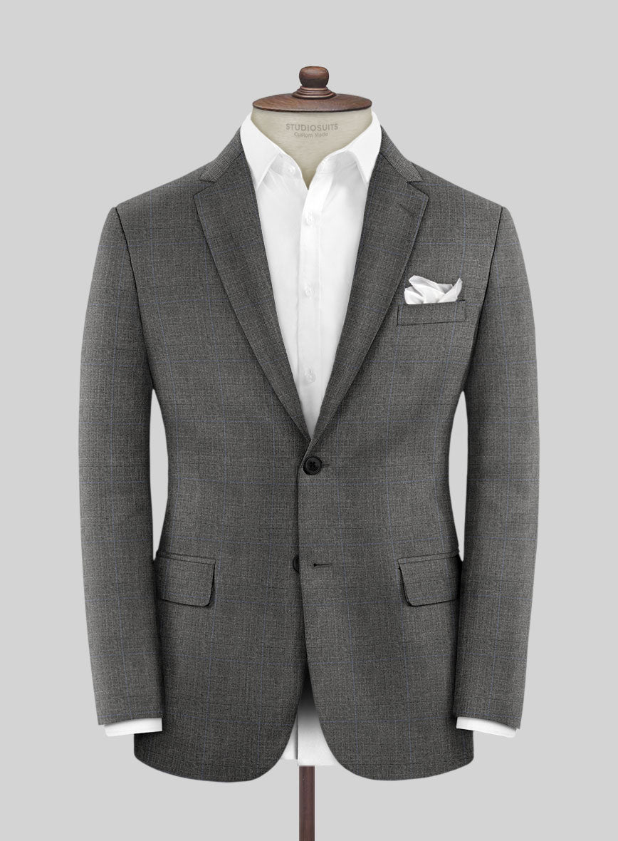 Hardy Minnis Gray Glen Wool Jacket - StudioSuits