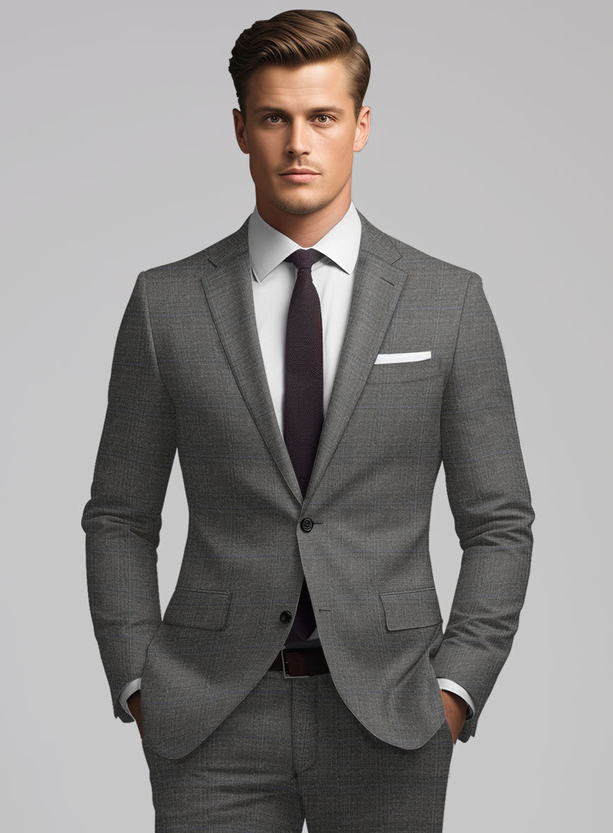 Hardy Minnis Gray Glen Wool Jacket - StudioSuits