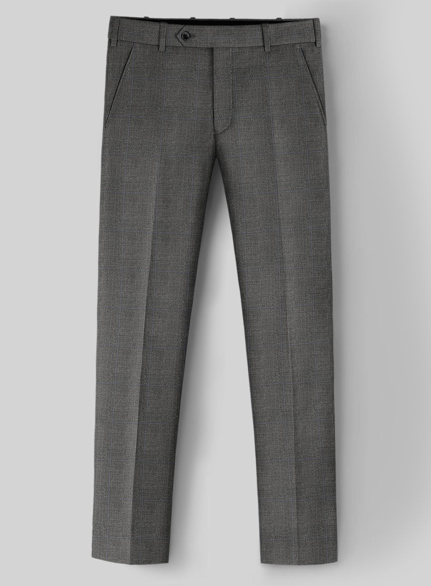 Hardy Minnis Gray Glen Wool Pants - StudioSuits