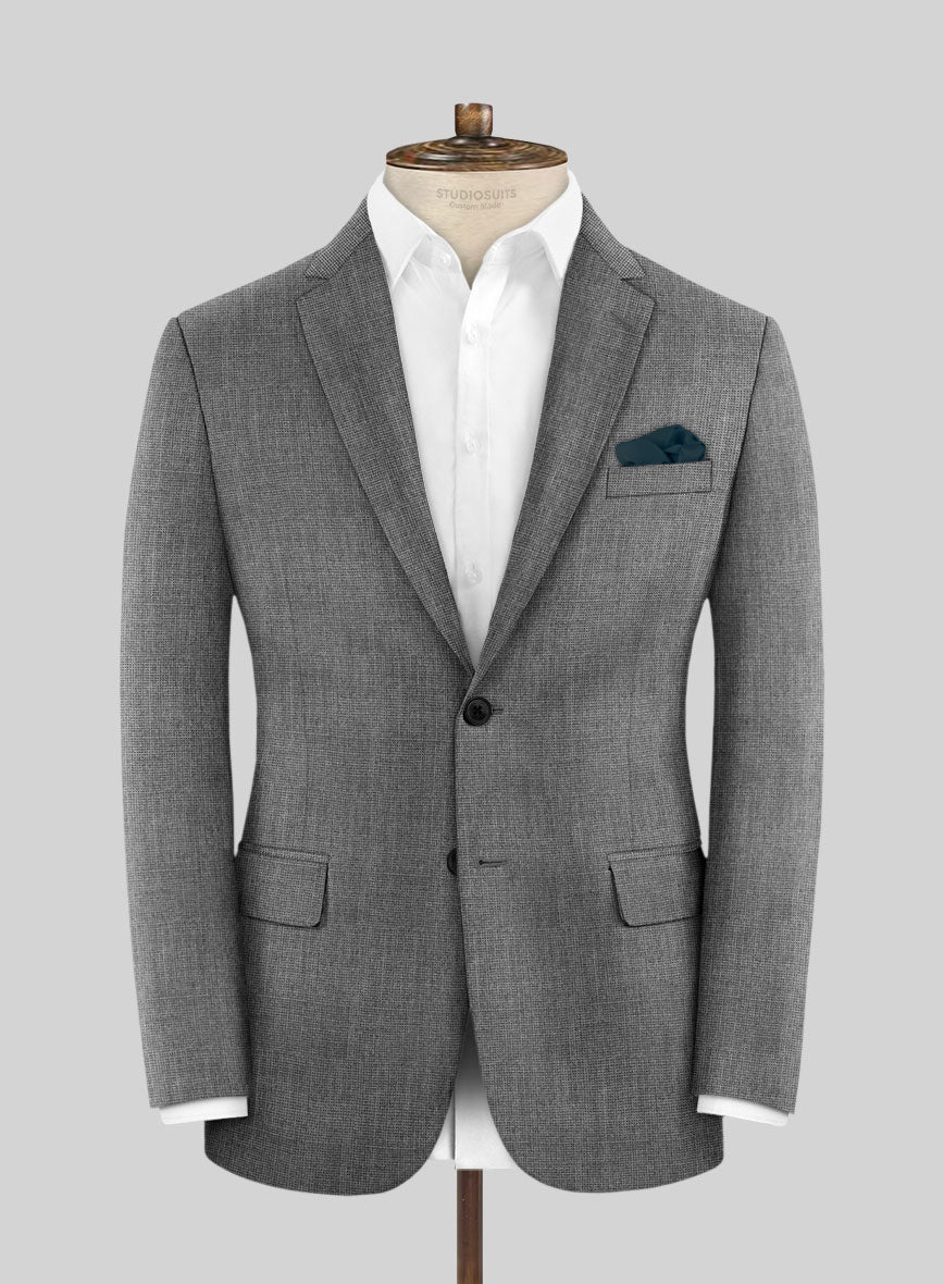 Hardy Minnis Gray Nailhead Wool Jacket - StudioSuits