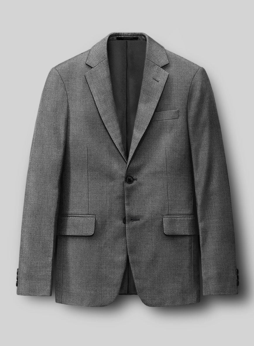 Hardy Minnis Gray Sharkskin Wool Jacket - StudioSuits