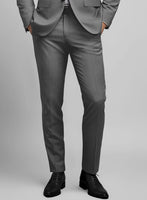 Hardy Minnis Gray Sharkskin Wool Pants - StudioSuits