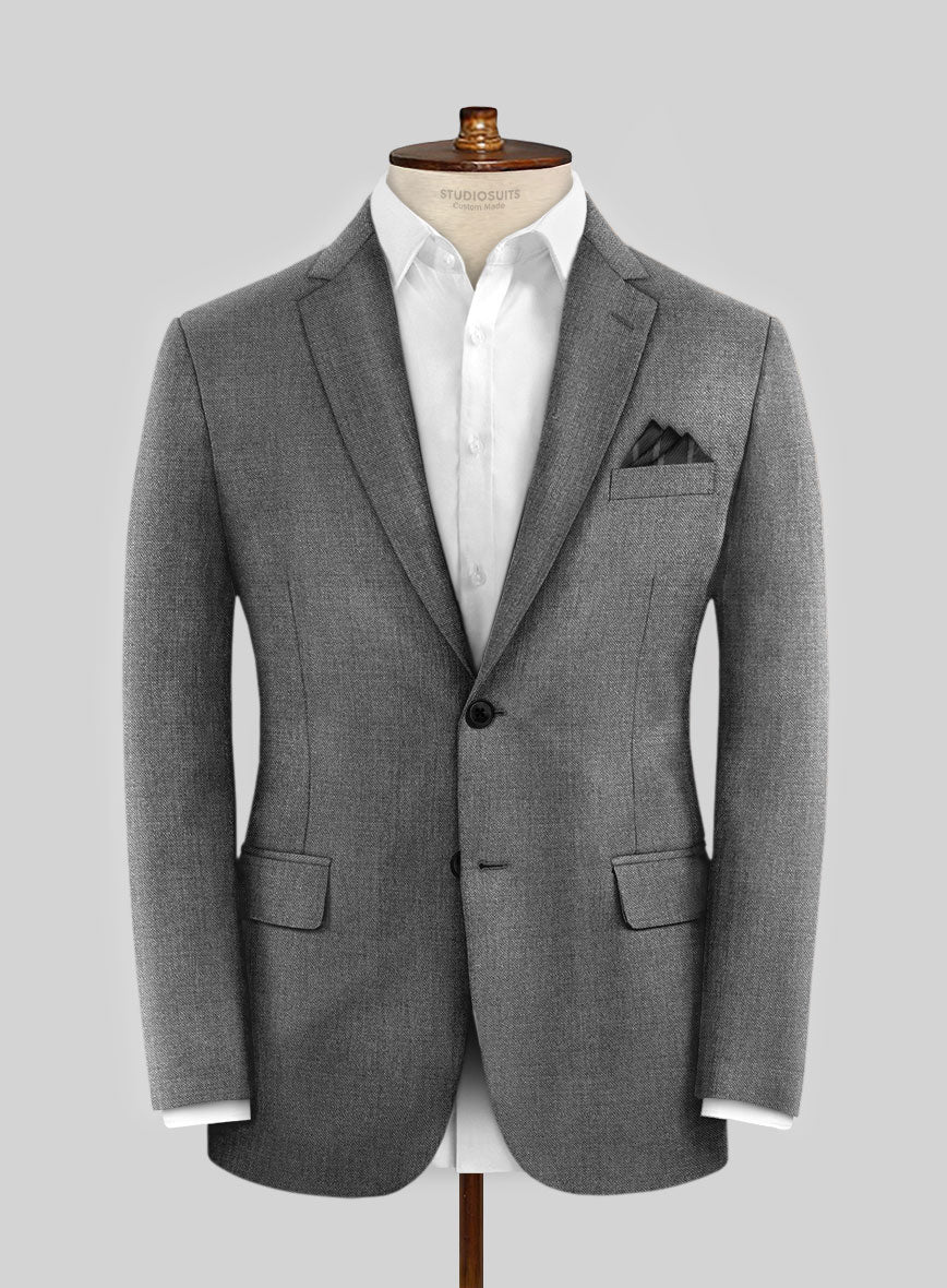 Hardy Minnis Gray Sharkskin Wool Suit - StudioSuits