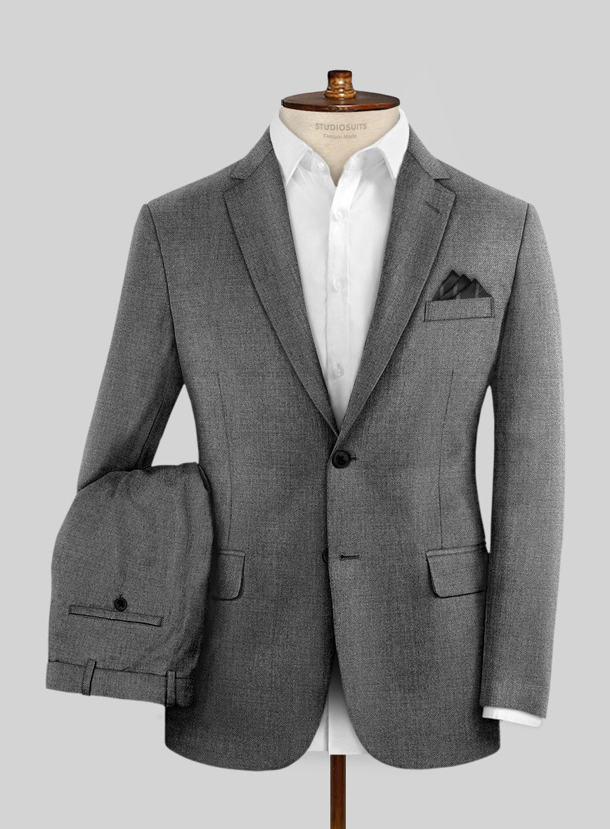 Hardy Minnis Gray Sharkskin Wool Suit - StudioSuits