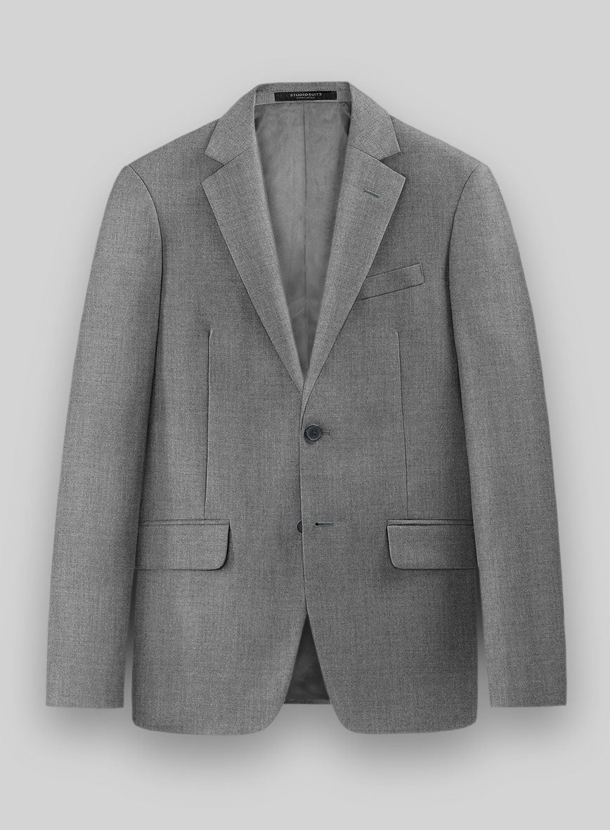 Hardy Minnis Gray Twill Wool Jacket - StudioSuits