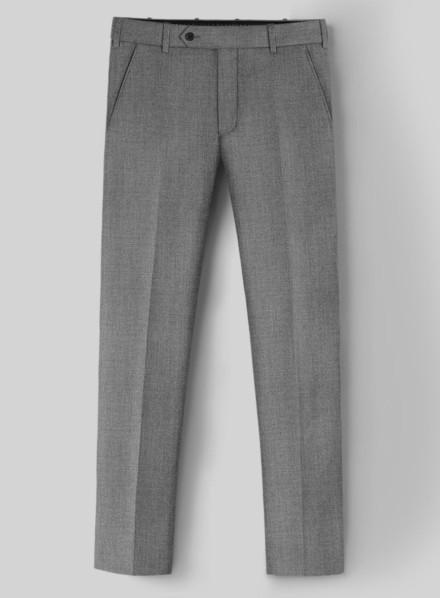 Hardy Minnis Gray Twill Wool Pants - StudioSuits