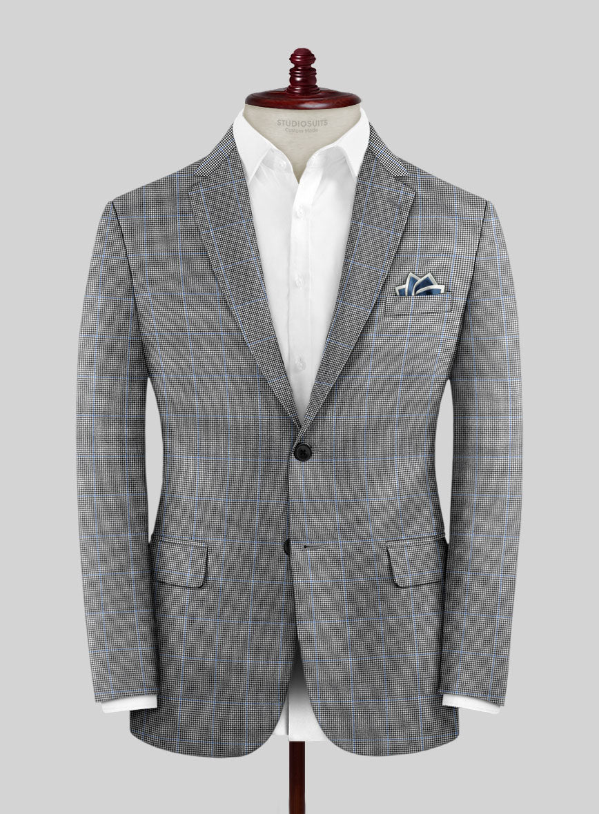 Hardy Minnis Houndstooth Check Wool Jacket - StudioSuits