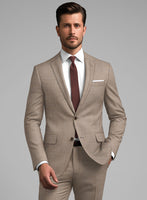 Hardy Minnis Light Brown Twill Wool Jacket - StudioSuits