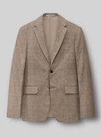 Hardy Minnis Light Brown Twill Wool Jacket - StudioSuits