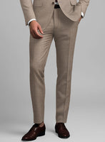 Hardy Minnis Light Brown Twill Wool Pants - StudioSuits