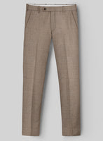 Hardy Minnis Light Brown Twill Wool Pants - StudioSuits