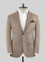 Hardy Minnis Light Brown Twill Wool Suit - StudioSuits