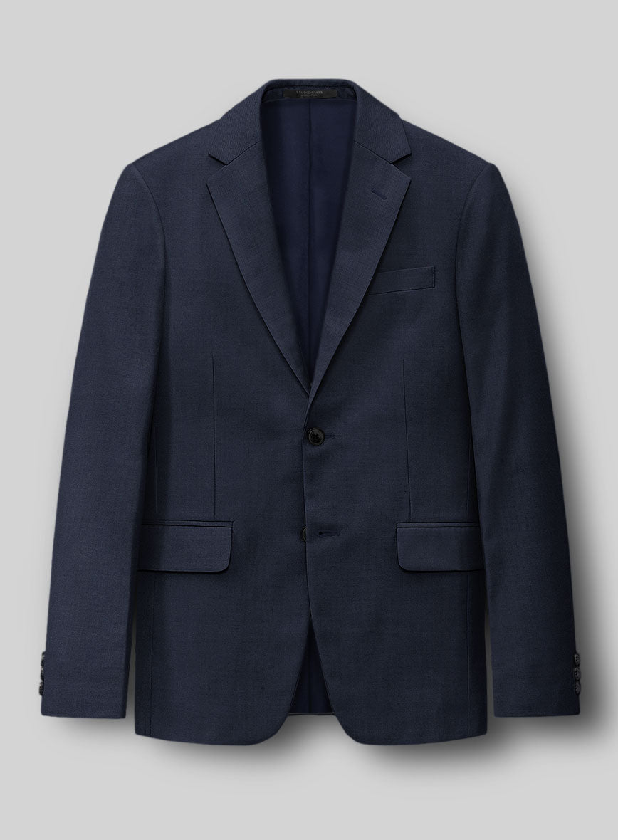 Hardy Minnis Mid Blue Twill Wool Jacket - StudioSuits