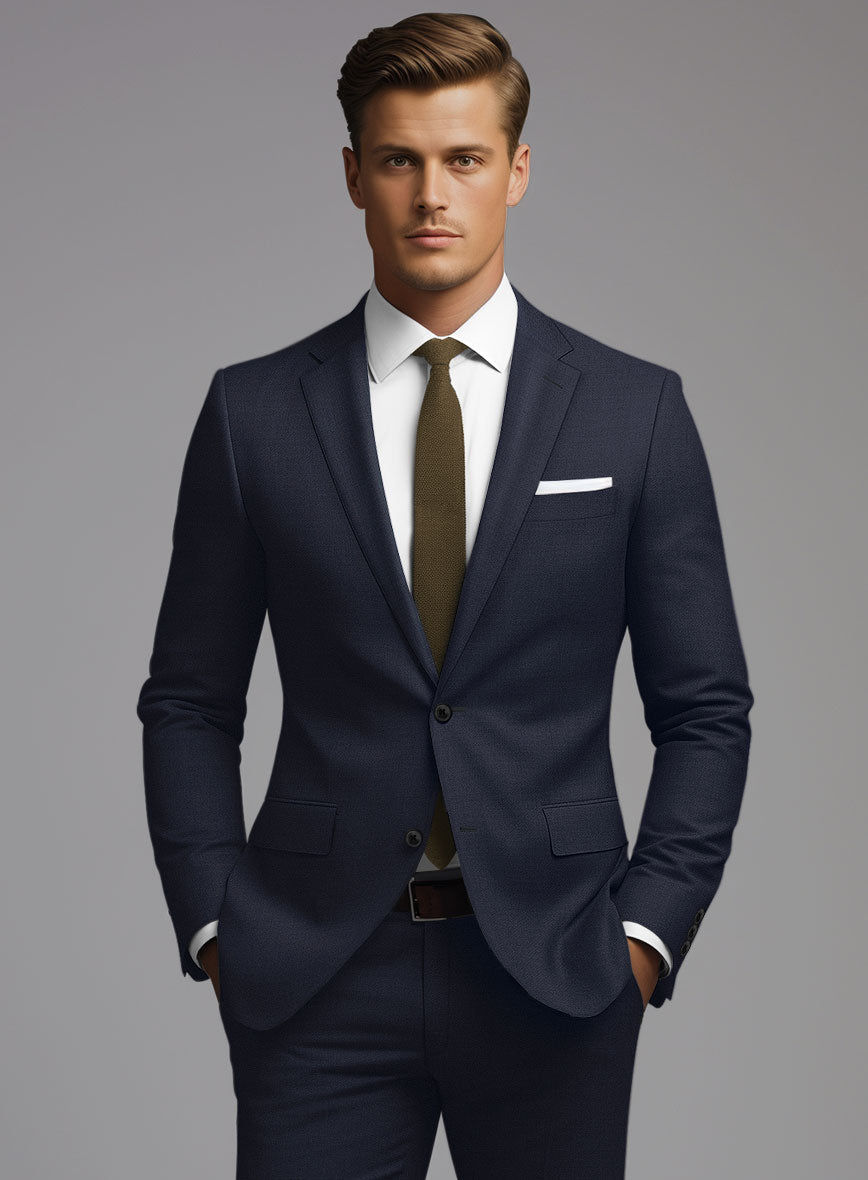 Hardy Minnis Mid Blue Twill Wool Jacket - StudioSuits