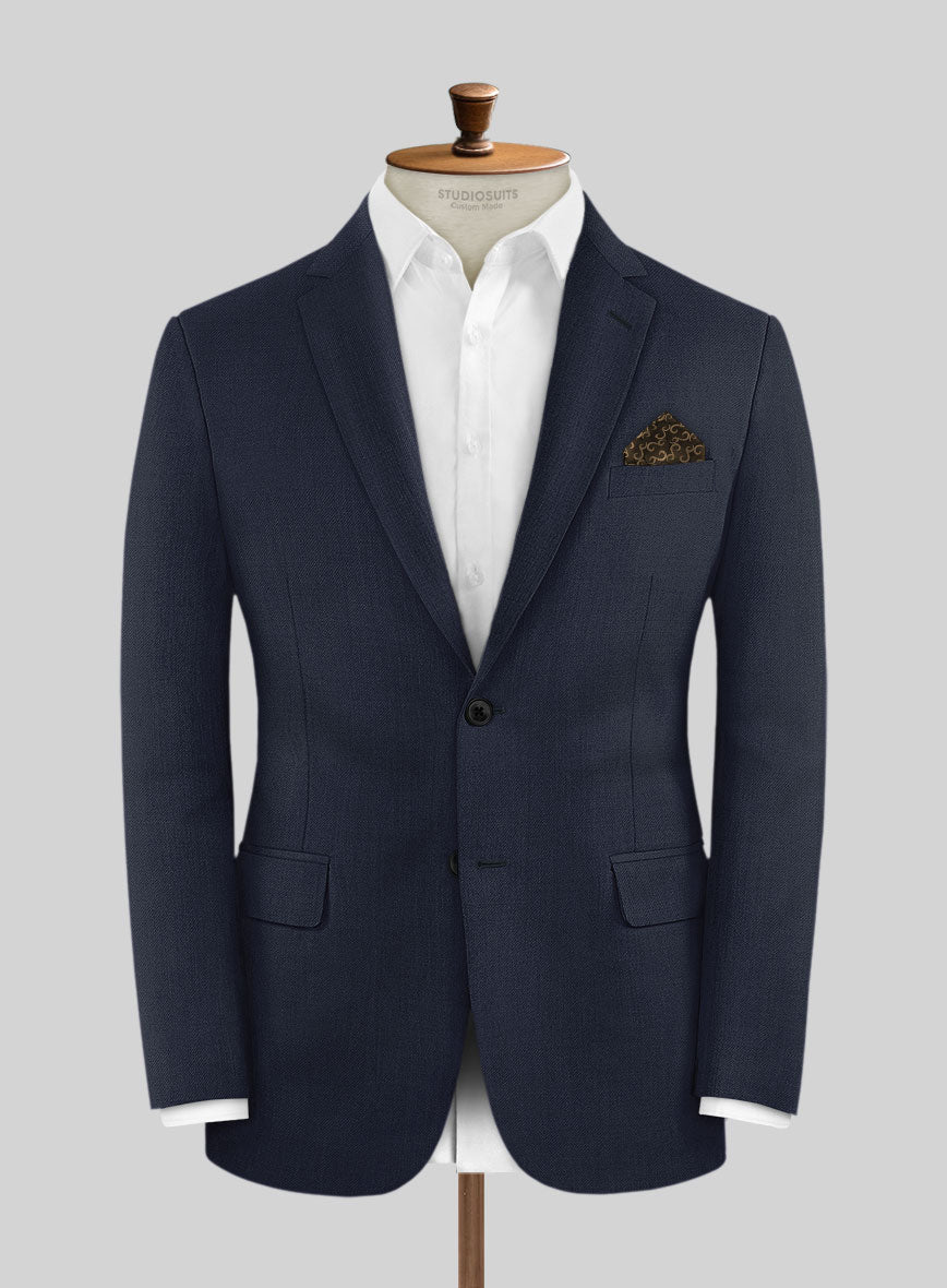 Hardy Minnis Mid Blue Twill Wool Jacket - StudioSuits