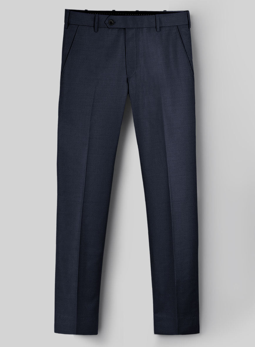 Hardy Minnis Mid Blue Twill Wool Pants - StudioSuits