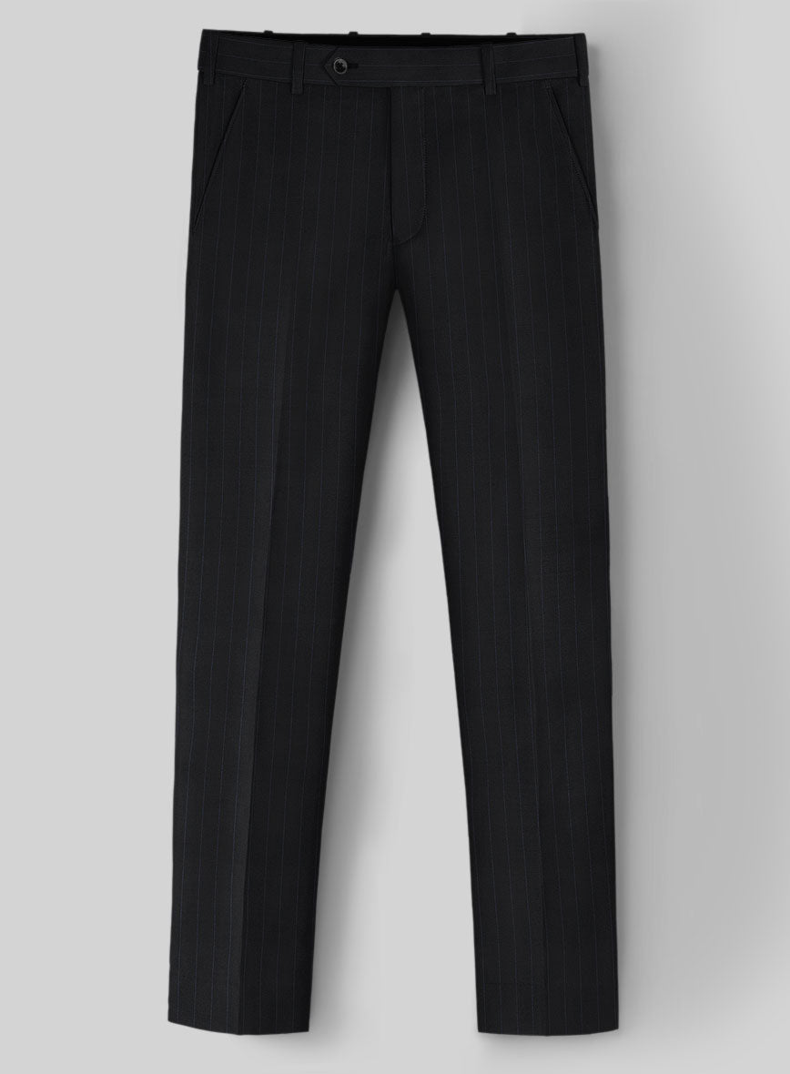 Hardy Minnis Midnight Blue Chalkstripe Wool Pant - StudioSuits