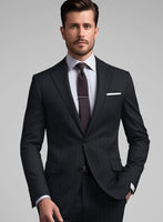 Hardy Minnis Midnight Blue Pinstripe Wool Jacket - StudioSuits