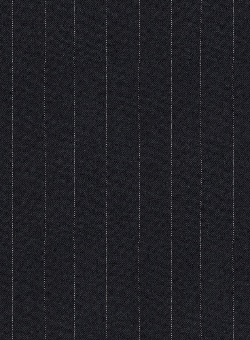 Hardy Minnis Midnight Blue Pinstripe Wool Jacket - StudioSuits