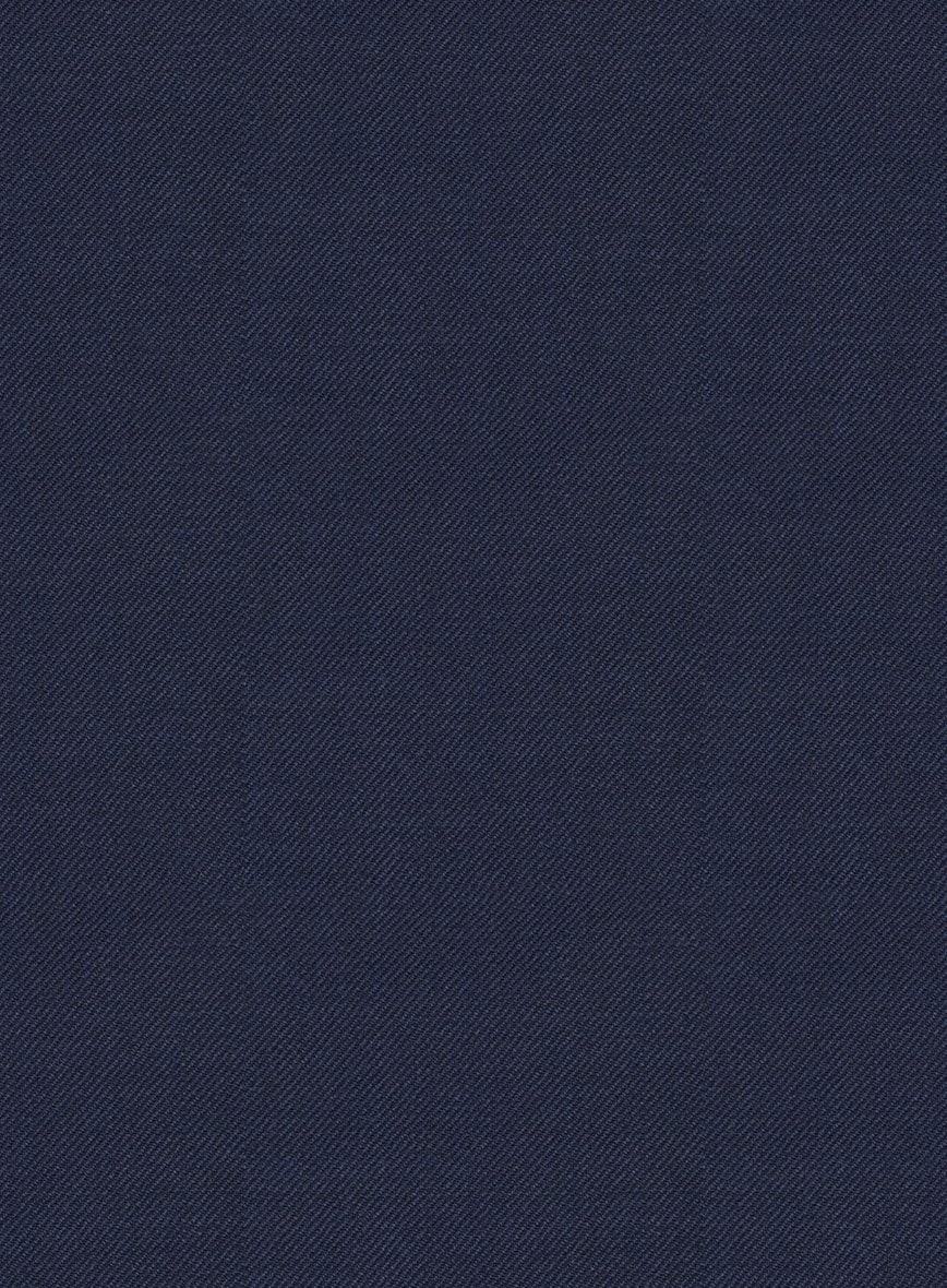 Hardy Minnis Navy Blue Twill Wool Jacket - StudioSuits