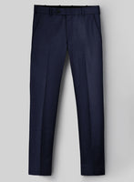 Hardy Minnis Navy Blue Twill Wool Pants - StudioSuits